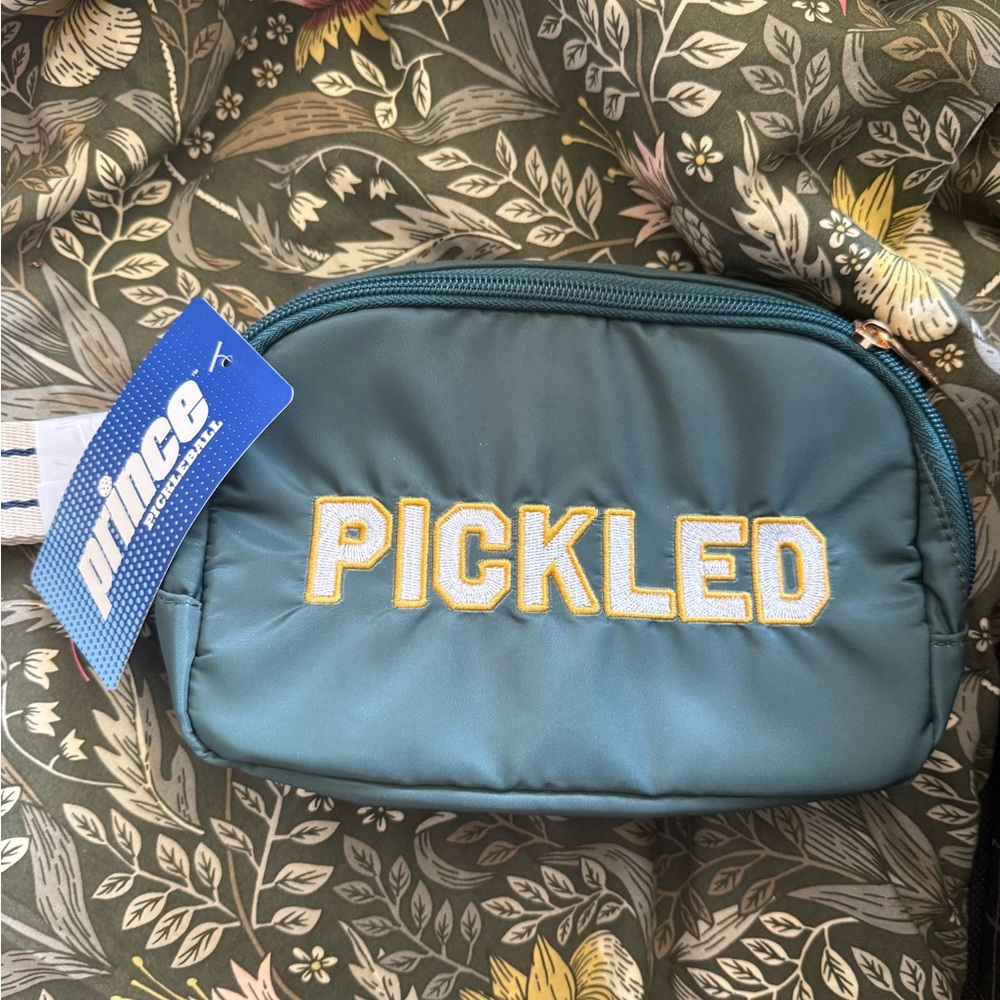 Prince Teal 'PICKLED' Embroidered Belt Bag Pouch